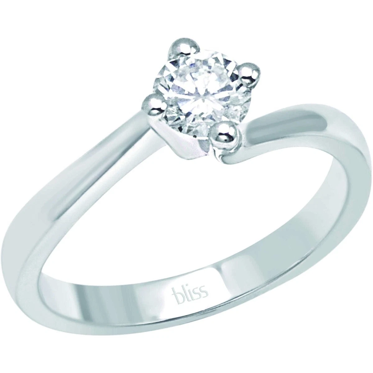 Anello bliss oro bianco e diamanti sale
