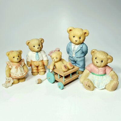  1993-03 Hillman/Enesco Cherished Teddies FAMILIE FATHER, MOTHER, THREE CHILDS