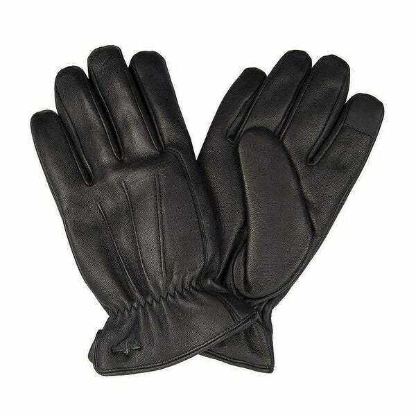 Dockers Men's Genuine Leather Touch Screen Gloves Sherpa Lined - InteliTouch