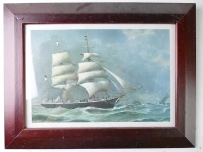 Unbekannter Künstler Kunstdruck Zweimaster 28x38cm GT-423 - Bild 1 von 4