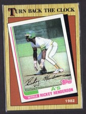 Rickey Henderson  Topps - Turn Back the Clock #311 1982 Oakland A's