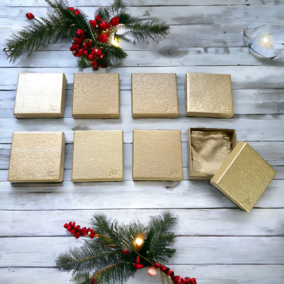 Gold Cardboard Jewelry Boxes JTV Assorted Lots and Sizes eBay