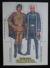 1978 Battlestar Galactica BIG G Cereal Premium card Apollo Adama UNUSED