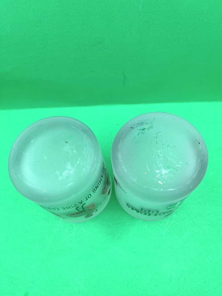 Culver Christmas Bar Ware "De abajo hacia arriba" y "Sueñando con una Navidad rosa" firmado Foto 2 de 4