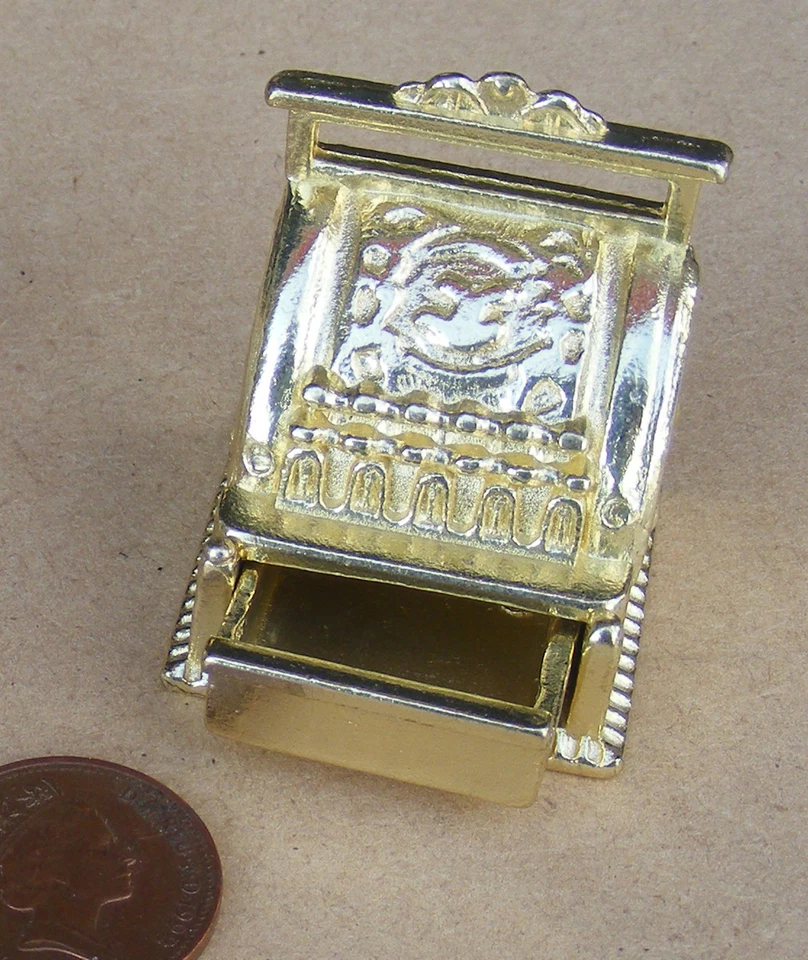 Dolls House Cash Till  Gold Metal With An Opening Drawer 1:12 Scale Shop tumdee - Image 2 of 4