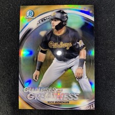 2020 Bowman Chrome Nick Gonzales Gold Glimpses of Greatness 45/50