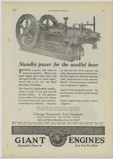 1920 Chicago Pneumatic Tool Co. Ad: Giant Semi-Diesel Oil Engine - Chicago