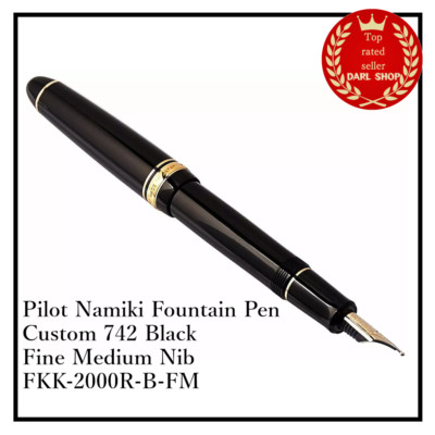 Pilot Namiki Fountain Pen Custom 742 Black Fine Medium Nib FKK