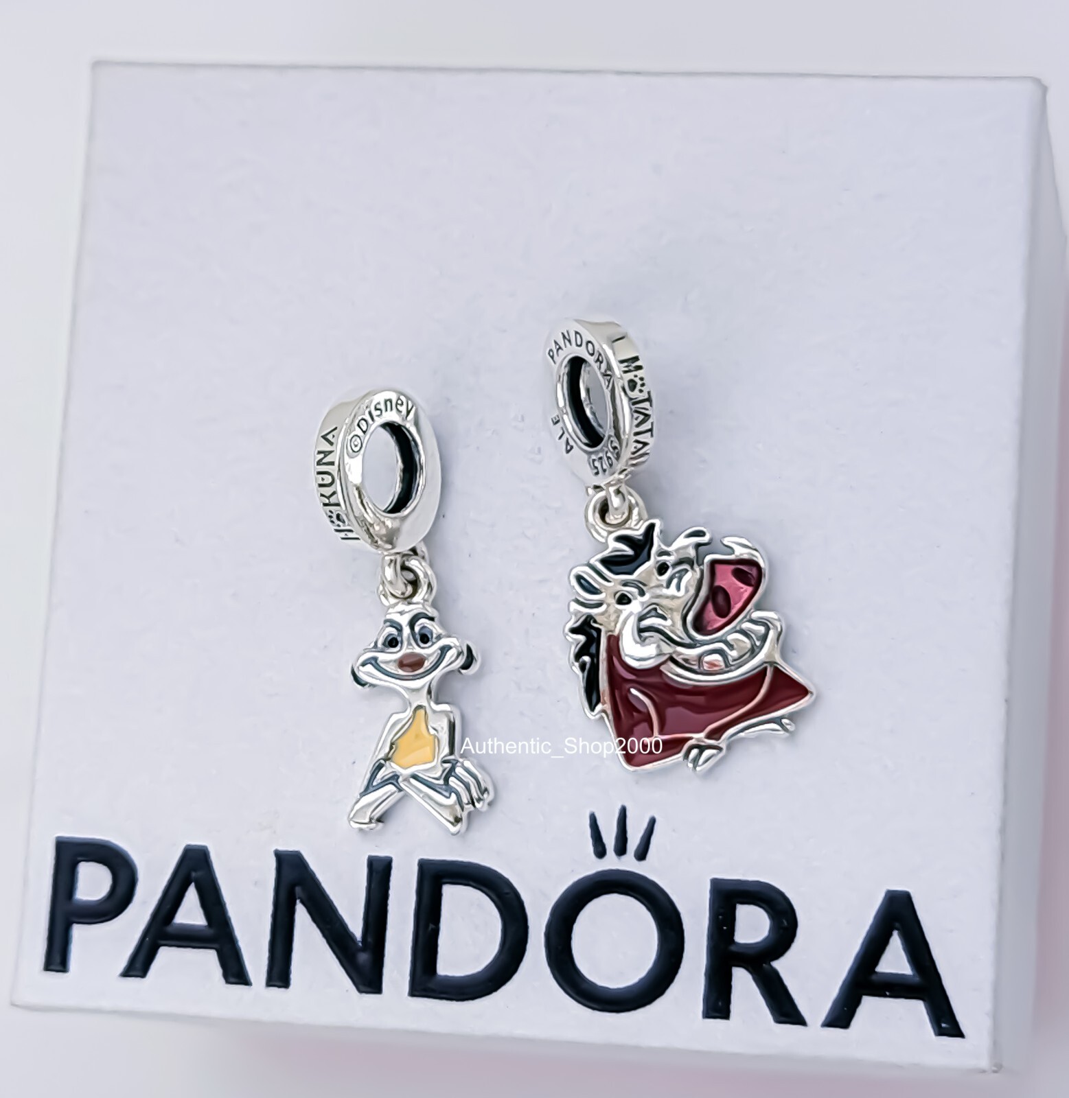 New 100% PANDORA Disney The Lion King Timon & Pumbaa Splittable Charm ...
