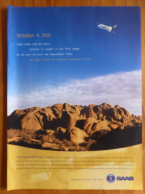 2/2000 PUB SAAB FLUGZEUG SAAB 340 TURBOPROP REGIONALFLUGZEUG ORIGINAL ANZEIGE
