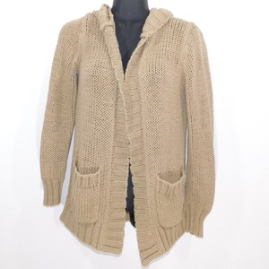 tan hooded cardigan