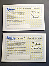 Midway Airlines First Class Space Available Upgrade In-Flight Coupons  Lot of 2