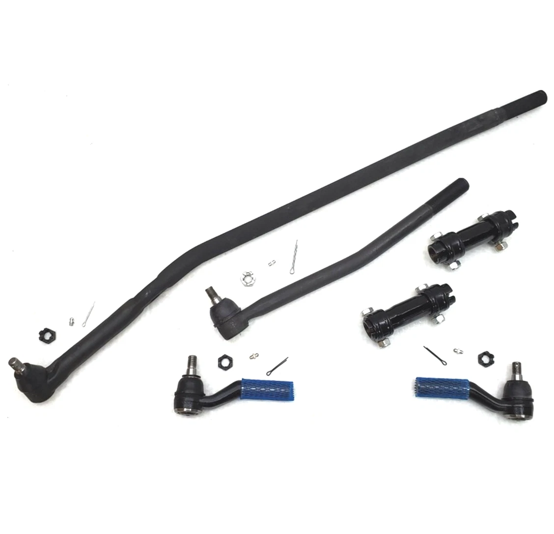 6 Pc Front Steering Kit Adjusting Sleeves Tie Rod Ends Drag Link ワンピース