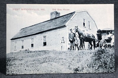 West Brooksville Maine ME Old Bray House Antique Postcard PC View DB
