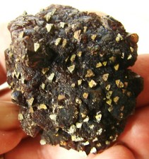 CHALCOPYRITE  ON RUBY JACK SPHALERITE. Treece, Kansas, USA.
