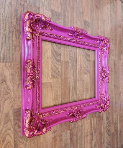16x20 Colorful Ornate Picture Frame Wall Baroque Style Photography Idea Hot PinK - Picture 3 of 7