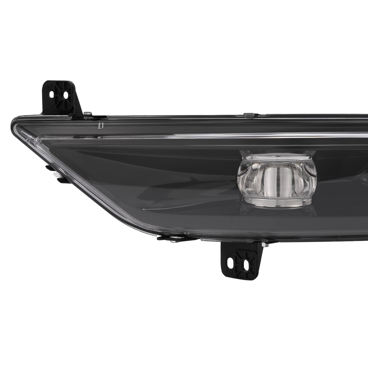 Left Driver Side LED Fog Light Bumper Lamp - For Chrysler 300 2015-2024 - Clear Lens Black Housing