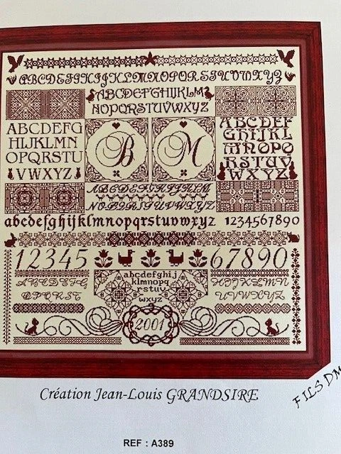 ANAGRAM DIFFUSION Sampler 2001 by Jean-Louis Grandsire S389 - Image 2 of 2