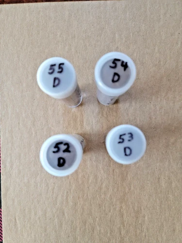 1952 - D, 1953 - D, 1954 - D & 1955 -D Wheat Penny Rolls