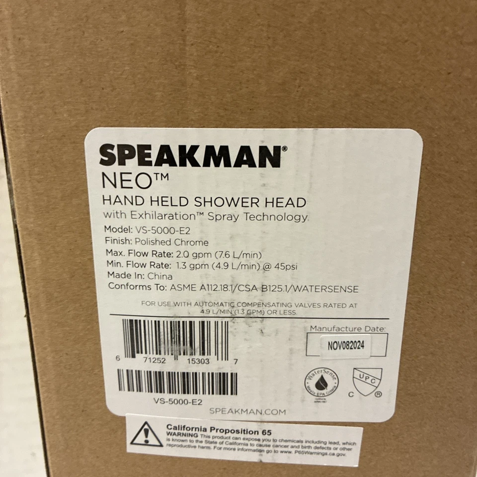 Speakman VS-5000-E2 Neo 2 GPM Multi Function Hand Shower - Image 2 of 2