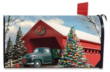 Briarwood Lane Snow Covered Bridge Christmas Mailbox Cover