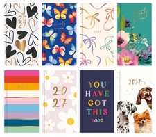 Image of 2027 WEEK TO VIEW DIARY - SLIM - ASSORTED DESIGNS - ONLY £3.89 inc P&P