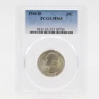 1946 D Kennedy Half Dollar MS 65 PCGS 90% Silver Denver