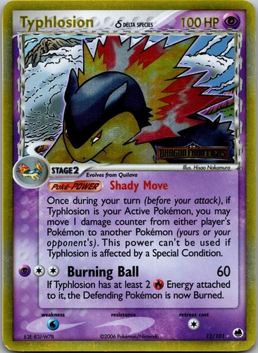 Typhlosion 12/101 Holo Rare Dragon Frontiers Pokemon Lightly Played