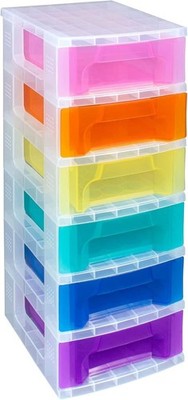 Really Useful Box Kunststoff Aufbewahrung Slimline Tower 6x3,5 Liter LIEFERUNG AM NÄCHSTEN TAG
