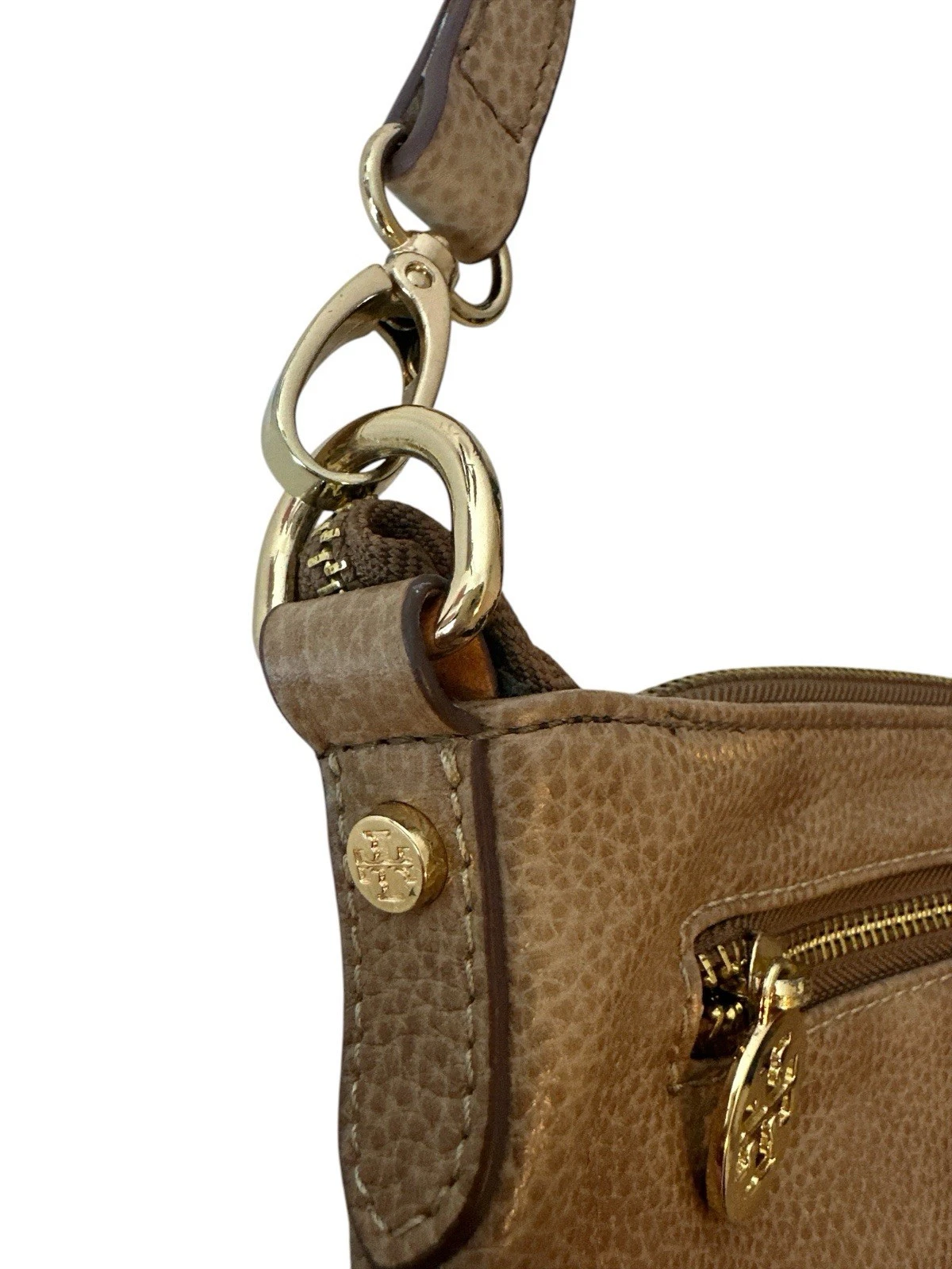 Borsa a tracolla Tory Burch borsa donna designer beige oro media festa formale