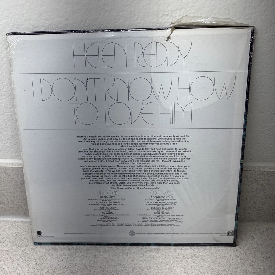 Helen Reddy I Don't Know How To Love Him (Shrink) LP Record Album Vinyl VG+/VG - Image 2 of 4