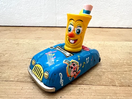 Vintage MARX Marxie Tin Litho Friction Sizzie Saxophone Car - Works!