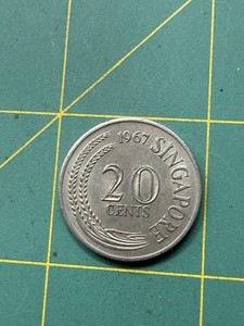 1967 Singapore 20 Cent coin