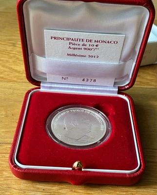 Monaco 10 Euro 2012 PP Silber 400 Jahre Fürstentitel -Etui/Zertifikat NUR 6.500x - Bild 1 von 4