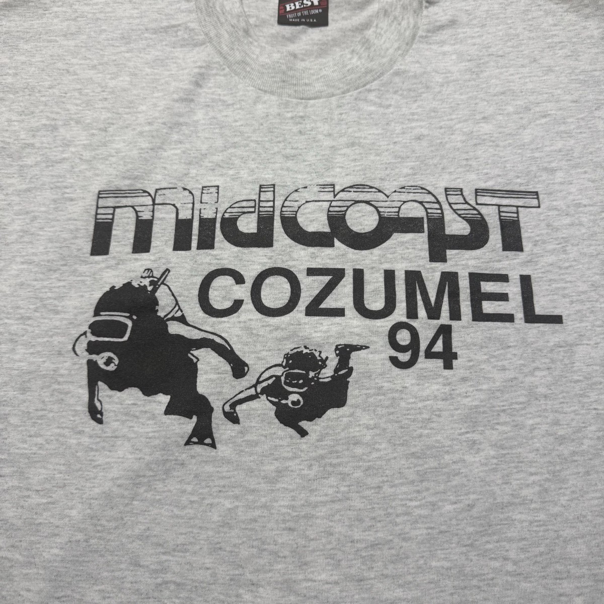 Vintage 90s 1994 Midcoast Cozumel Mexico Scuba Diving Souvenir Shirt Men's Large View 2