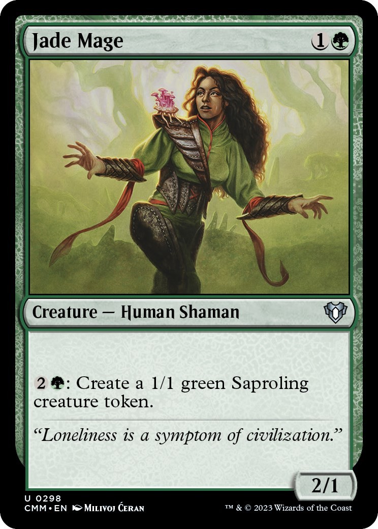 Jade Mage Commander Masters MTG 298 LP