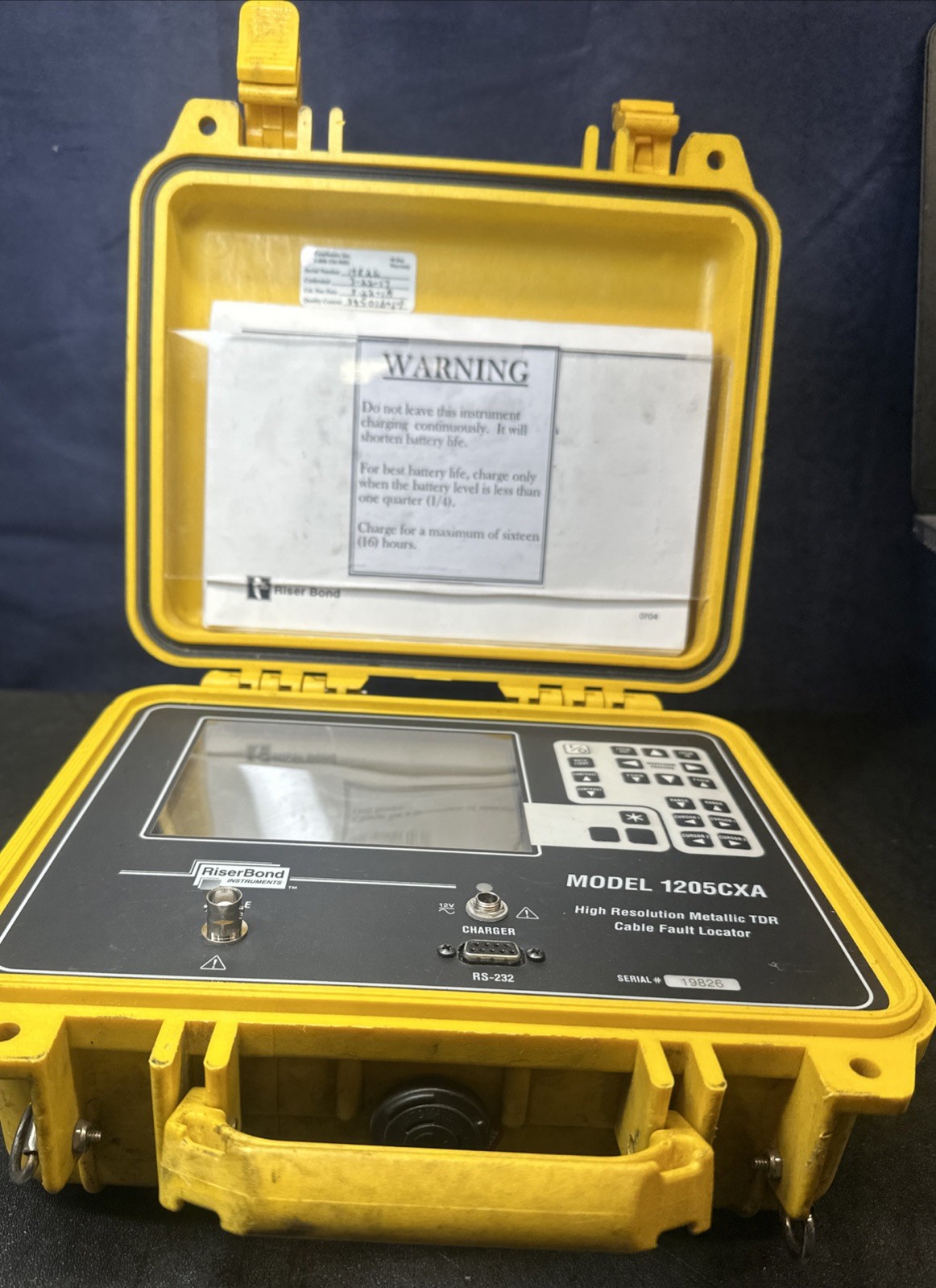 Riser Bond 1205CXA High Resolution Metallic TDR Cable Fault Locator