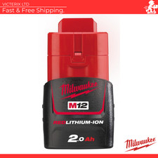 Original Milwaukee M12B2 12V 2.0Ah RedLithium-Ion Battery Genuine