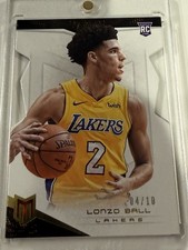 GOLD /10 SSP Lonzo Ball 2017 Panini Chronicles Momentum Rookie Die-Cut /10💎🔥