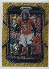 2022 Panini Prizm Gold Shimmer Prizm 1/10 Justin Simmons #91 rf2