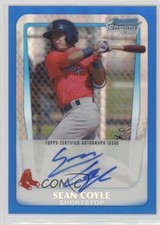 2011 Bowman Chrome Prospects Blue Refractor 18/150 Sean Coyle #BCP100 Auto g6p