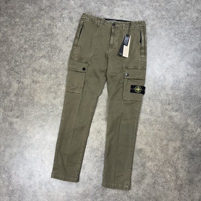 Stone Island Cargohose Khaki Bio-Baumwolle Slim Leg UVP 425£