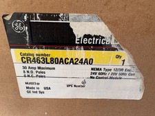 GE CR463L80ACA24A0 Lighting Contactor  30A 8-Pole   24V Coil NEMA 3R ENCLOSURE