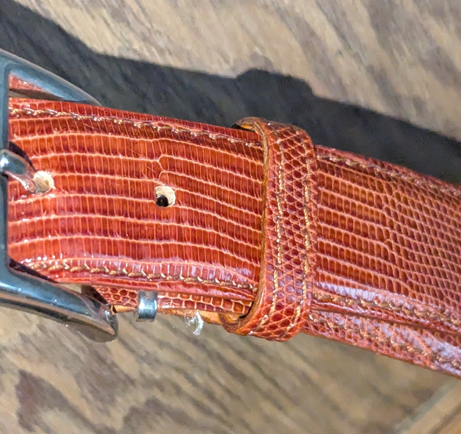 LEN Lifestyle Brown JAVA / Ring LIZARD Leather Sz… - image 13