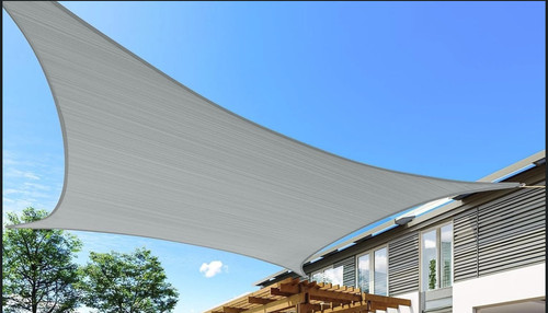 Shade Sail Right Triangle & Square in Gray