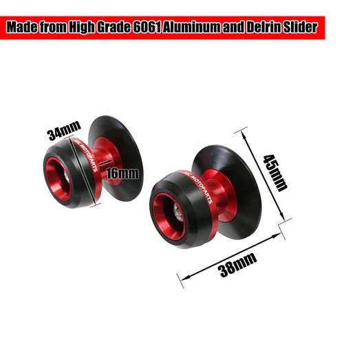 TWALL CNC Bike Stand M8 Swingarm Spools For Suzuki GSR600 2006-2013 - Picture 2 of 9
