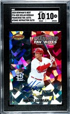 Nolan Gorman 2020 Bowmans Best Franchise Favorites Rookie Auto Atomic /25 SGC 10