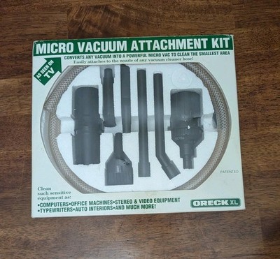 NIB ORECK Micro Vacuum Attachment Kit - 7 Piece As Seen On TV! 