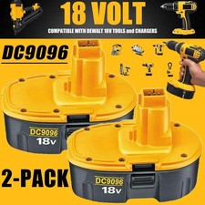 2PACK 18V 7Ah Battery For Dewalt 18VOLT XRP DC9096 DC9098 Ni-MH DC9096-2 Replace