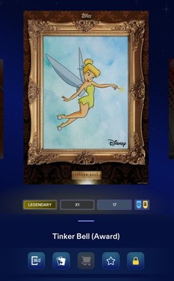 Topps Disney Collect Tinker Bell Legendary Gallery Award 17cc Bronze {DIG1TAL}